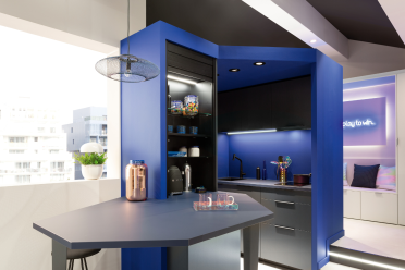 Petite cuisine ambiance studio mobalpa