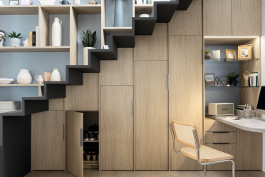 Aménagement sous escalier sur-mesure mobalpa