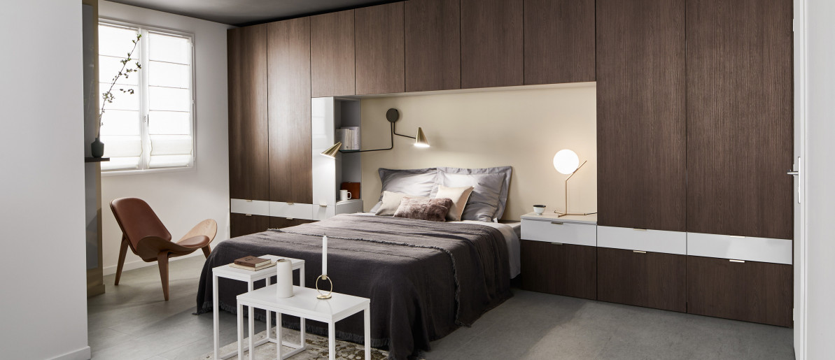 Softened Trend Bedroom Quercy walnut structured VP