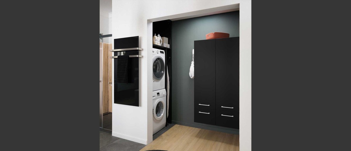 Buanderie Ambiance Canopée Noir mat