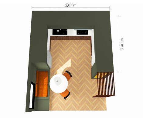 Cuisine Cuisine Ambiance Seventies Solution prix PLAN
