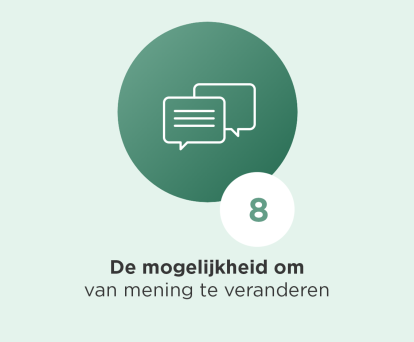 De mogelijkheid om van mening te veranderen