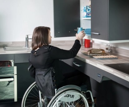 meuble haut cuisine adapte handicap