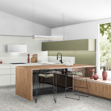 Cocina Ambiente Color Loft Blanco porcelana mate LM
