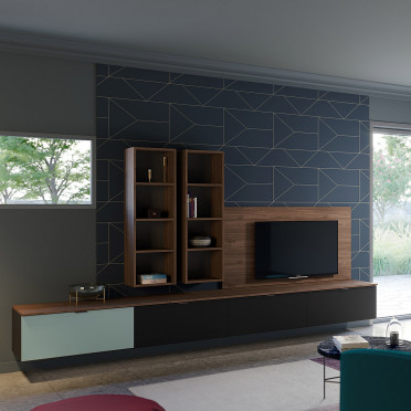 Projection Trend TV Unit Quercy walnut structured LM