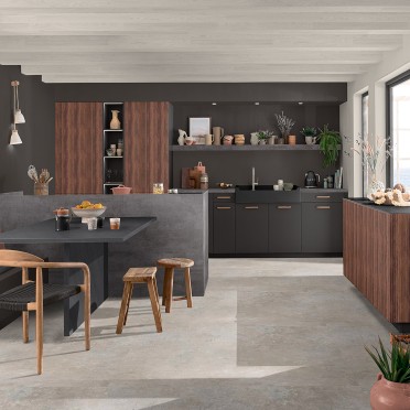 Cuisine Dune Ciment graphite mobile Belgique