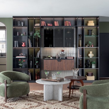 Bibliothèque Élévation sensorielle noir mat mobile BE