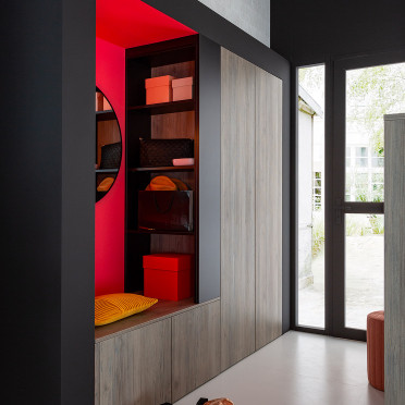 Muebles de entrada Color Loft  Ambiente Reflexión Alerce gris estructurado LM