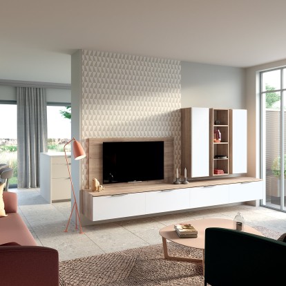 Mueble de TV colgado blanco: la elegancia del diseño contemporáneo