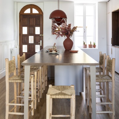 cuisine terracota et blanc mobalpa
