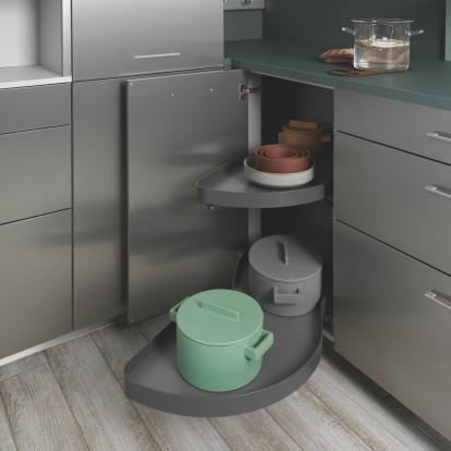 meuble angle cuisine grise