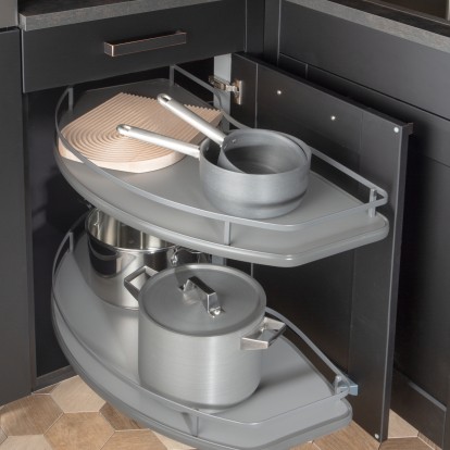 meuble bas angle cuisine noire