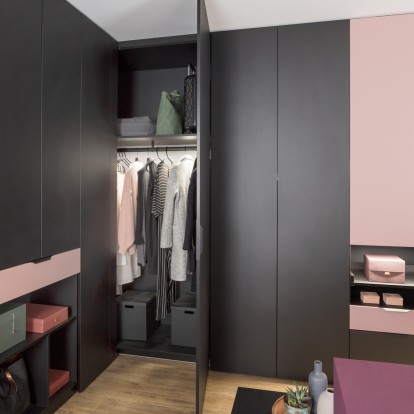 meuble angle dressing noir