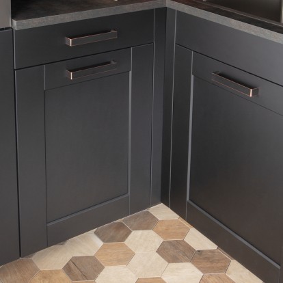 meuble angle cuisine noire