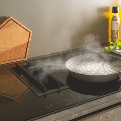 table de cuisson avec hotte