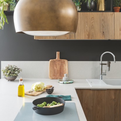 hotte ilot central luminaire