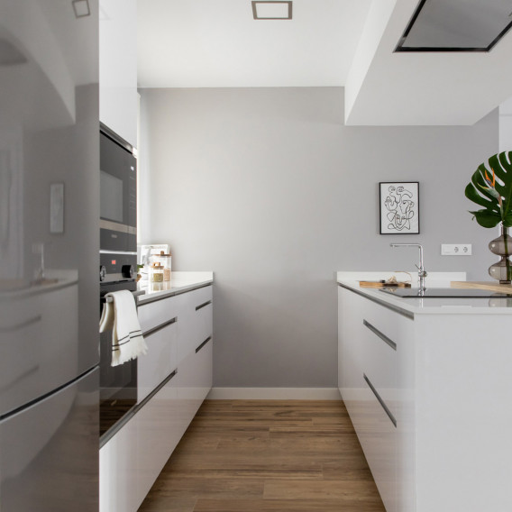 witte keuken zonder greep