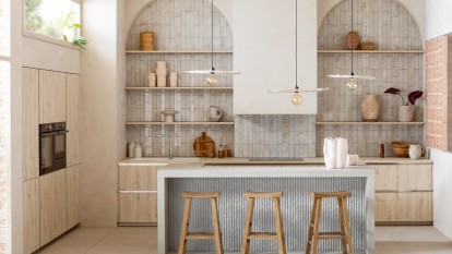 cuisine étagères bois