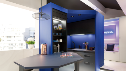 Petite cuisine ambiance studio mobalpa