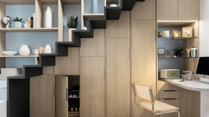 Aménagement sous escalier sur-mesure mobalpa